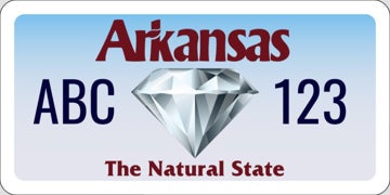 Arkansas State License Plate