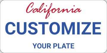 California State License Plate