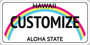 Hawaii State License Plate