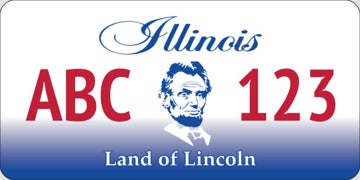Illinois State License Plate