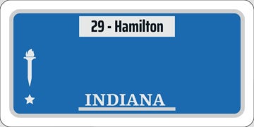 Indiana State License Plate