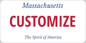 Massachusetts State License Plate