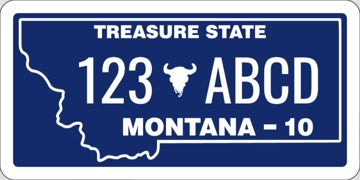 Montana State License Plate