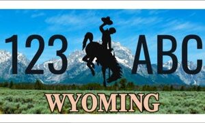 Wyoming State License Plate